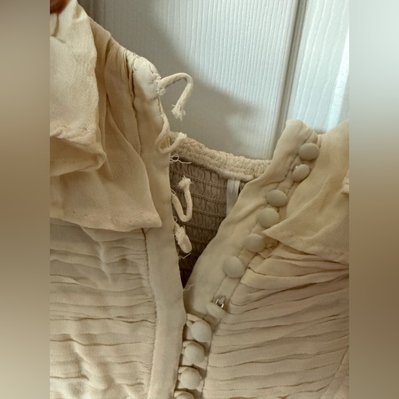 Anthropologie Corset Tiered Lace Ruffle Dress Size Medium - Picture 3 of 15